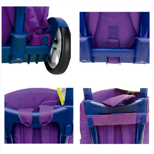 Mochila Escolar com Rodinhas Safta 641077205, Azul Claro