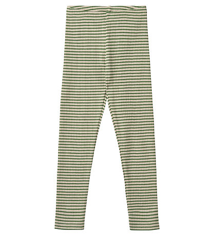 Wheat Leggings - Rib - Jules - Elm Green Stripe