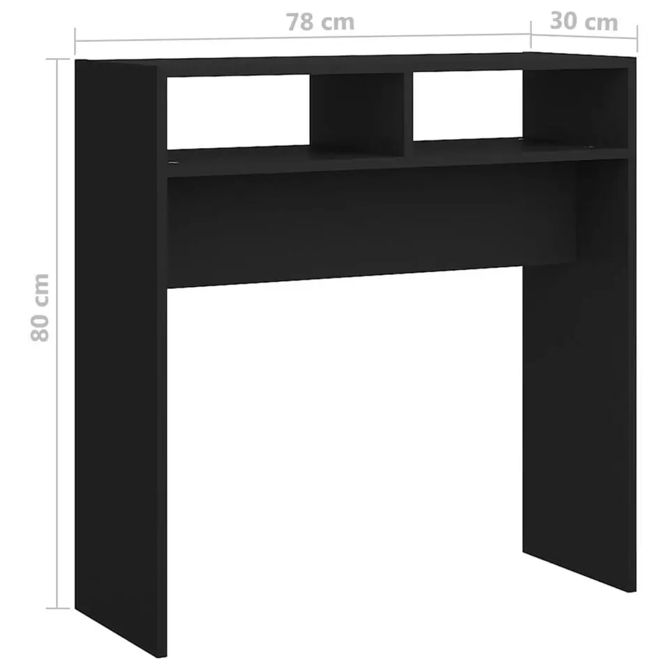 vidaXL - Bijzettafel - Zwart - Bewerkt hout