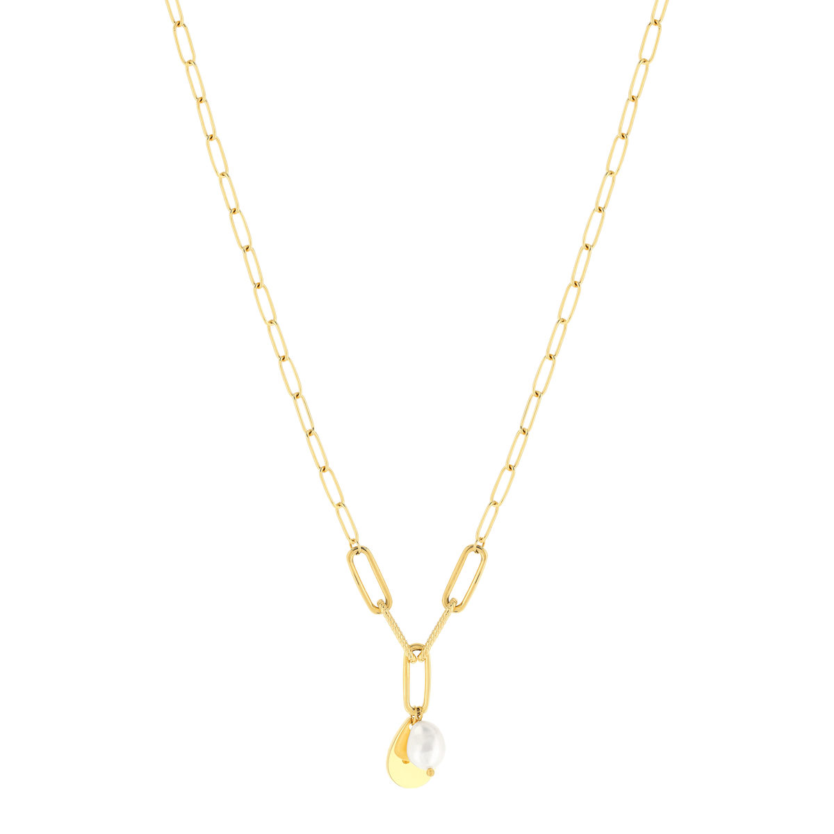 Collier acier jaune 45 cm