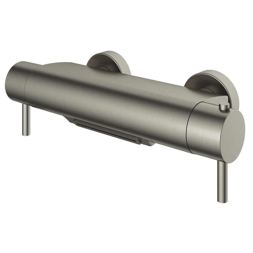 SCHADEMODEL: Hotbath Cobber Thermostatische Badmengkraan Cascade Uitloop Geborsteld Nikkel B021