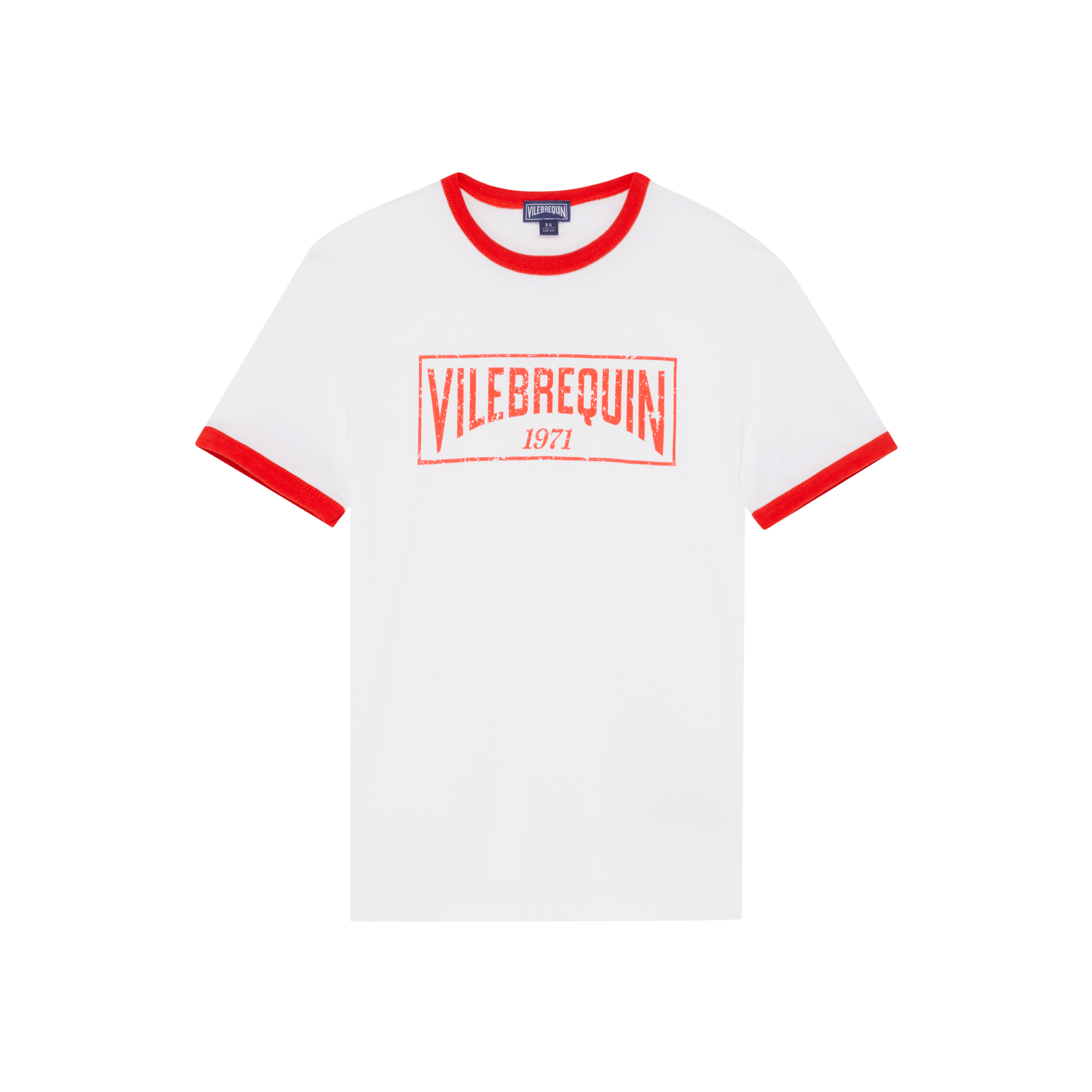 T-shirt en coton organique garçon logo bicolore