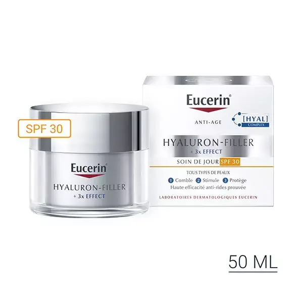Eucerin Hyaluron-Filler +3x Effect Creme de Dia Antienvelhecimento FPS 30 50ml