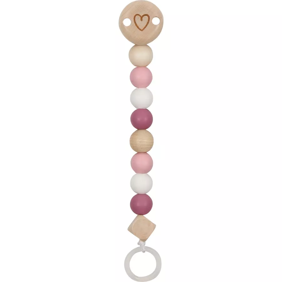 goki Schnullerkette Herz rose