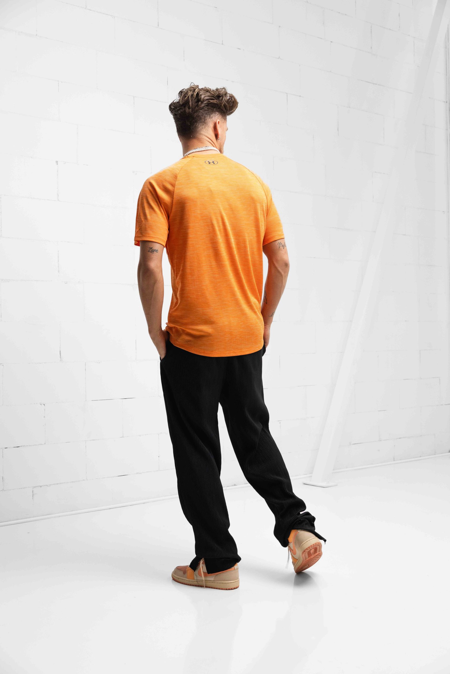 Under Armour Tech Textured T-Shirt Heren Oranje