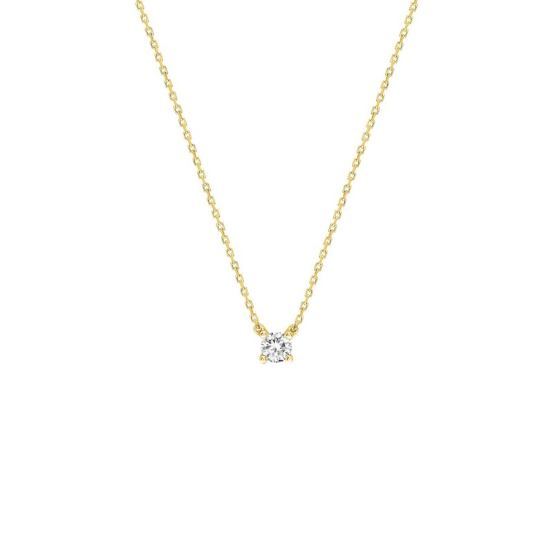Collier Femme - Or 18 Carats - Diamant 0,2 Carats - Longueur : 42 cm