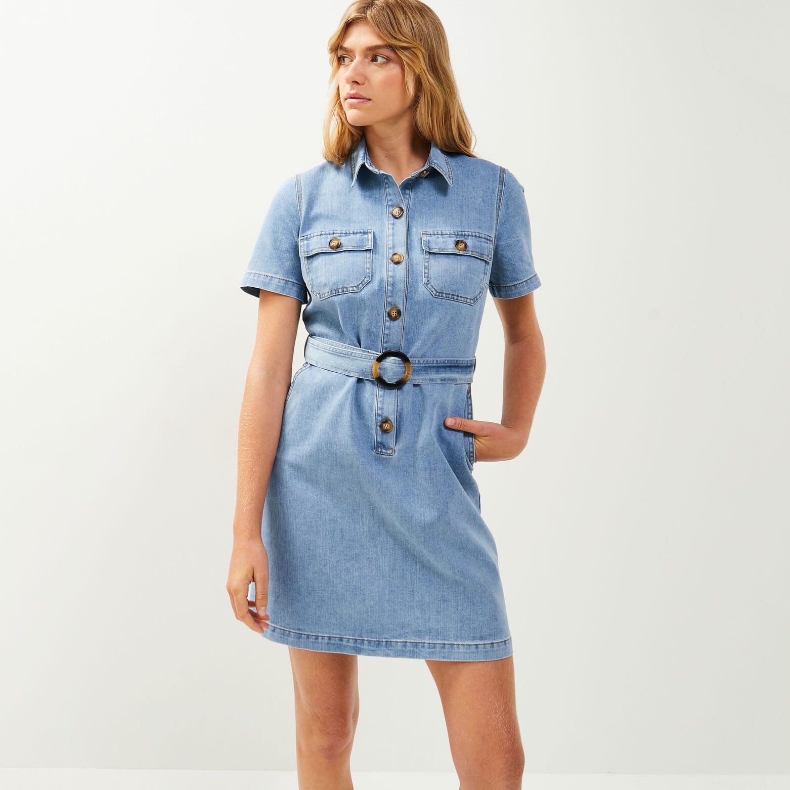 Robe denim femme