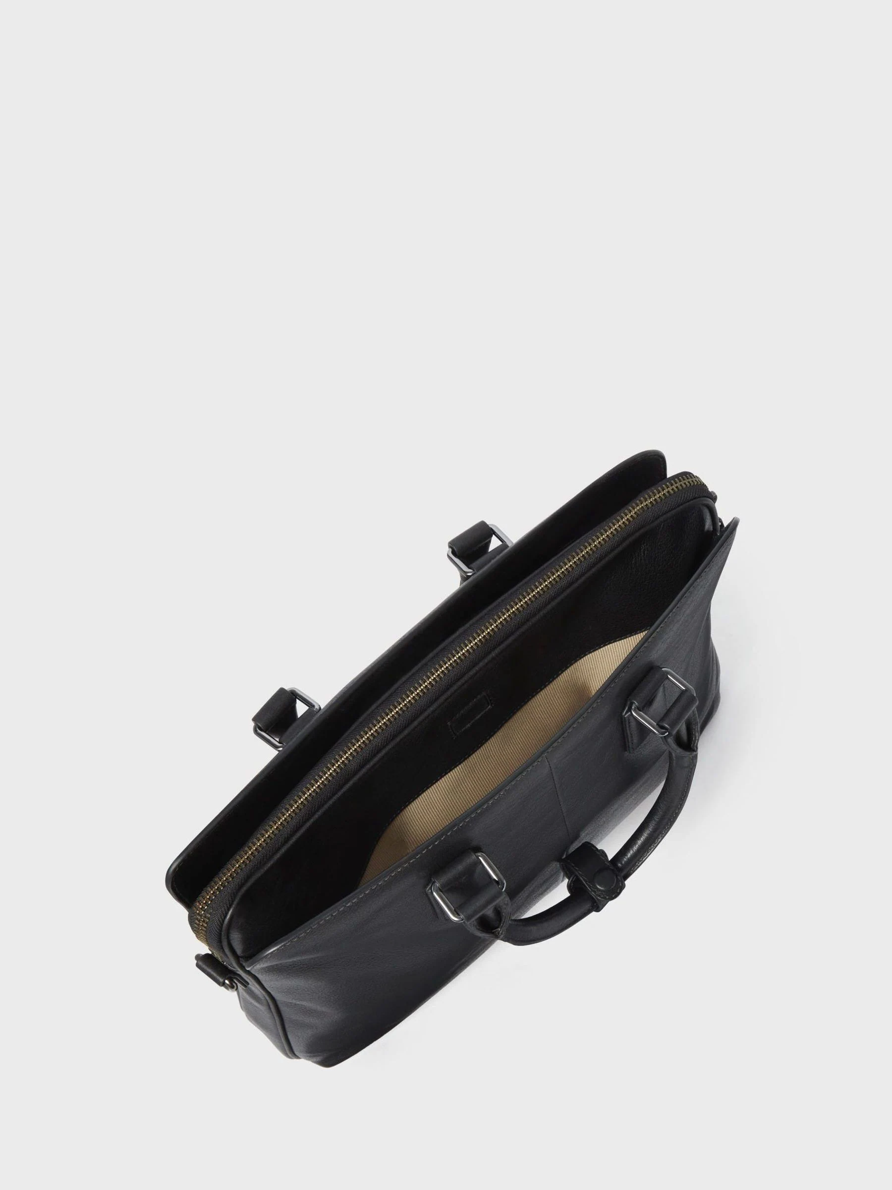 Zwart - Osprey London The Compass leren laptoptas