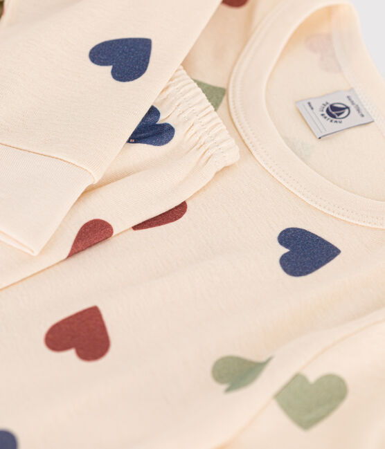 Pyjama imprimé en coton motif cœur enfant