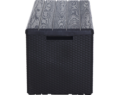 Kussenbox opbergbox 55 x 124 x 56 cm kunststof grijs