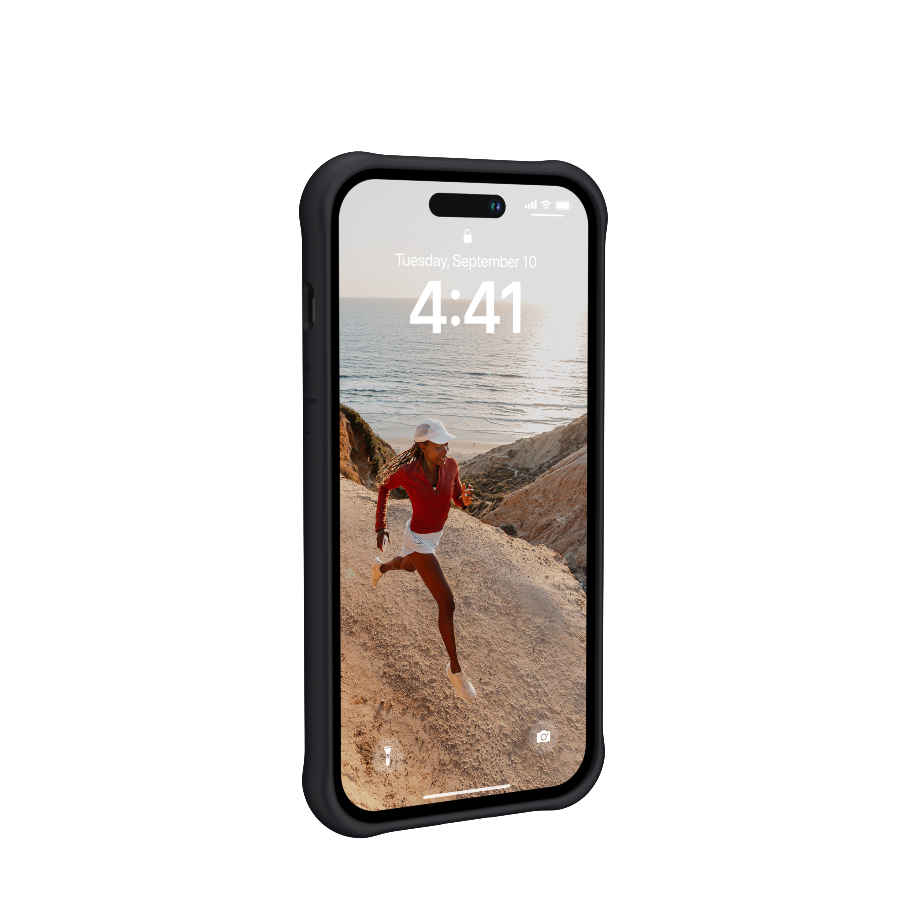 UAG Urban Armor Gear [U] - iPhone 14 Pro Antimikrobielle Hybrid MagSafe Hardcase Schutzhülle Dot (114082314040) - Schwarz