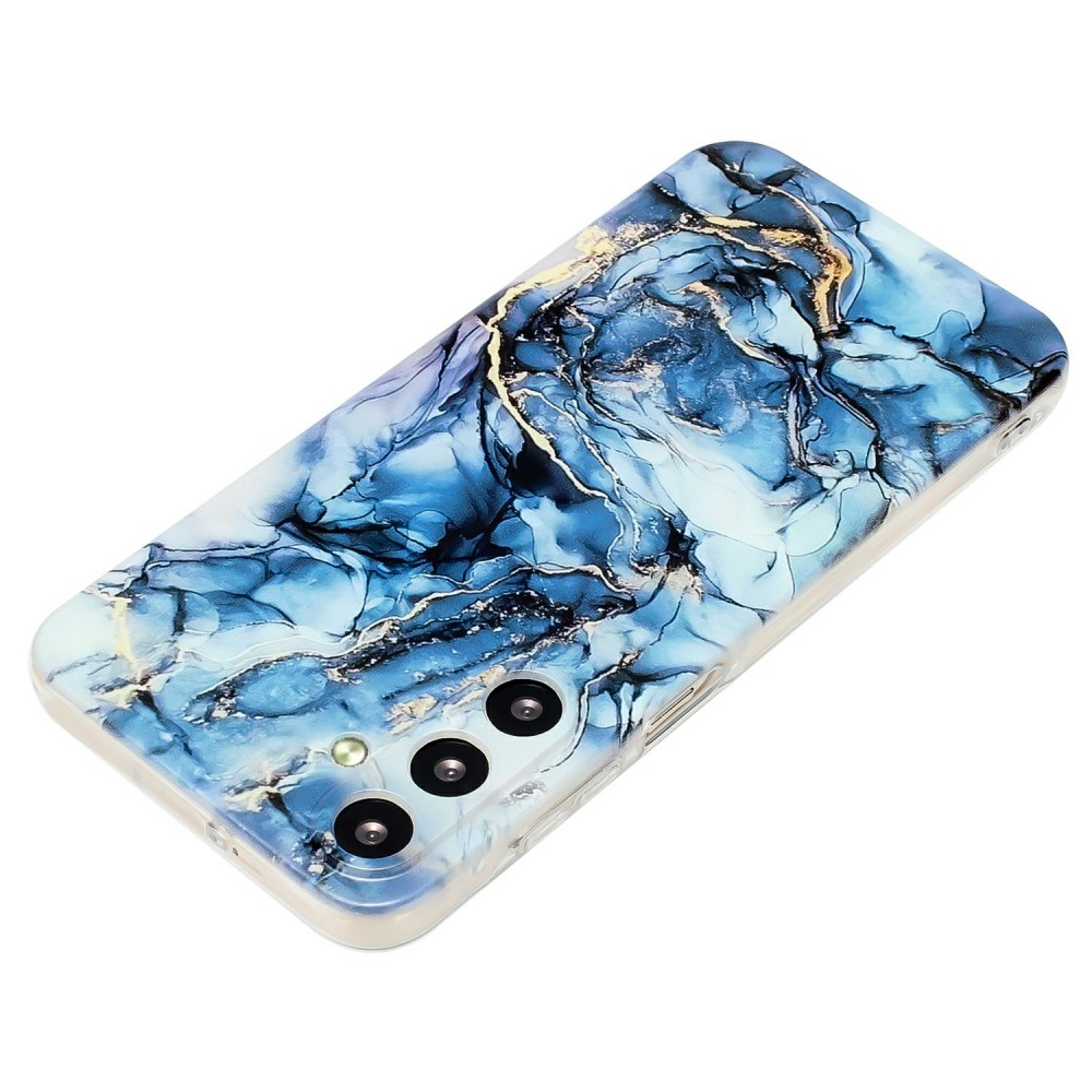 Samsung Galaxy A56 Gummi Case Hülle Ultra Thin Marble Marmor - Dunkelblau