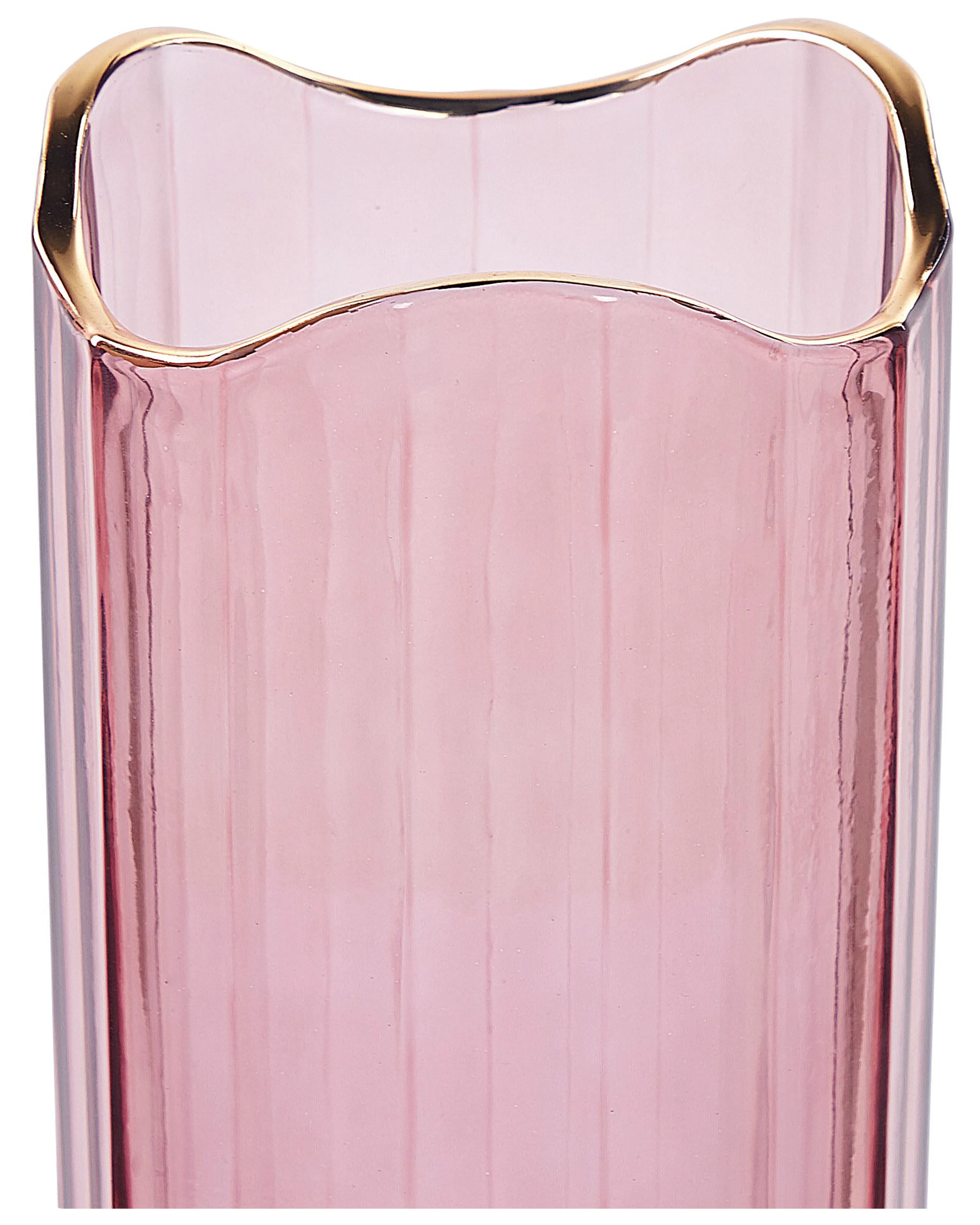Bloemenvaas PERDIKI Glas 30 cm Roze