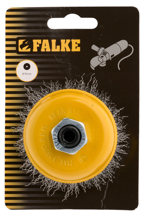 Falke stålkopbørste fin Ø75 mm