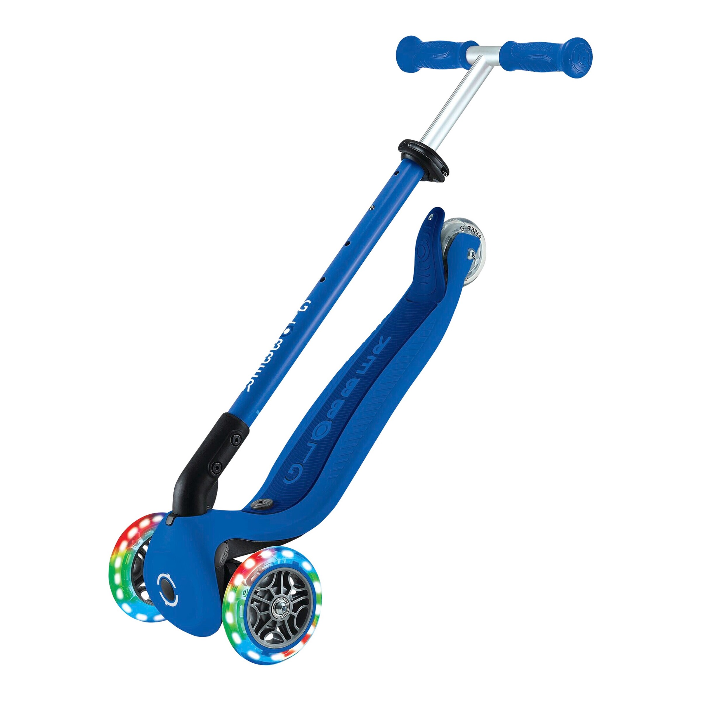 Globber Scooter 3in1 Go-Up active mit Leuchtrollen blau