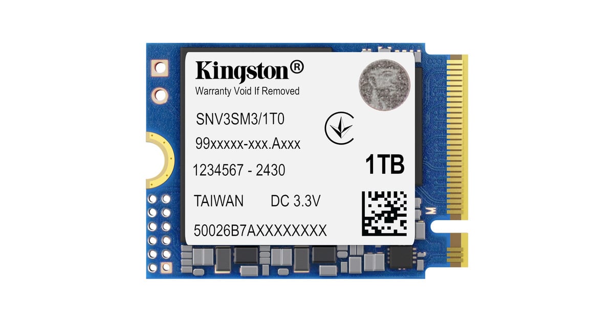 KingstonNV3 1 TB SSD  (PCIe 4.0 x4, NVMe, M.2 2230)