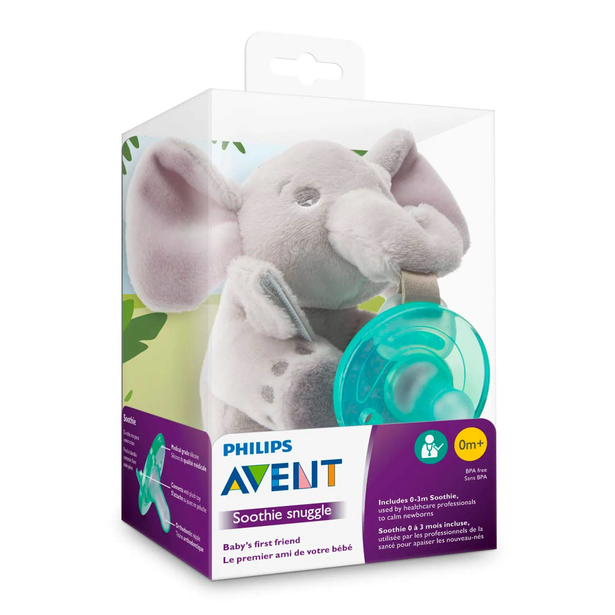 Philips Avent Suce Orthodontique Silicone 0-6M Éléphant