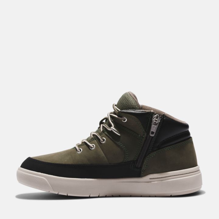 Bota de caminhada infantil Junior Seneca Bay na cor verde-escura.