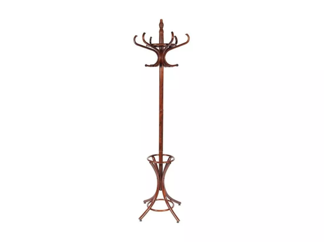 Porte-manteau sur pied marron en bois 53x39x187h