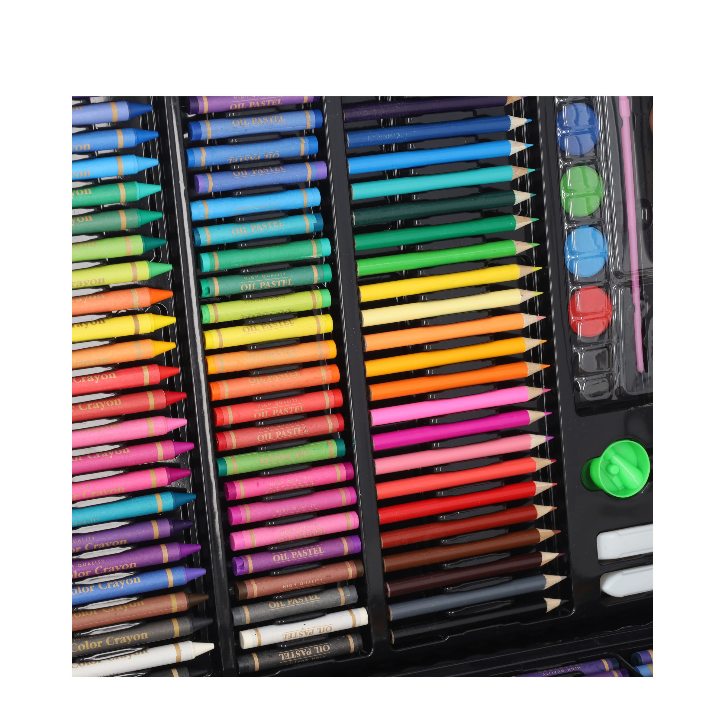 (169-tlg. Set) Mal Box Skizzen Zubehör Künstler Kit mit Öl Pastell / Wasserfarben / Buntstifte