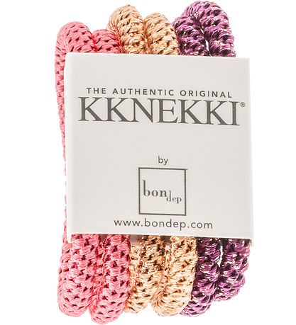 Kknekki H?relastikker - Slim - 6-pak - Rosa/Brun/Lilla