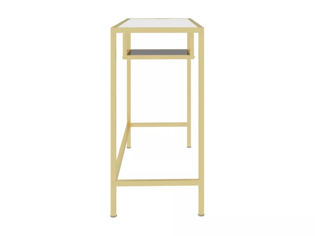 Bureau d'ordinateur Transparent 100x36x74 cm Verre trempé