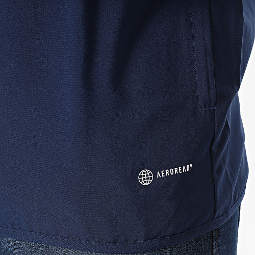 Veste Zippé Capuche A Bandes Tiro 23 Bleu Marine