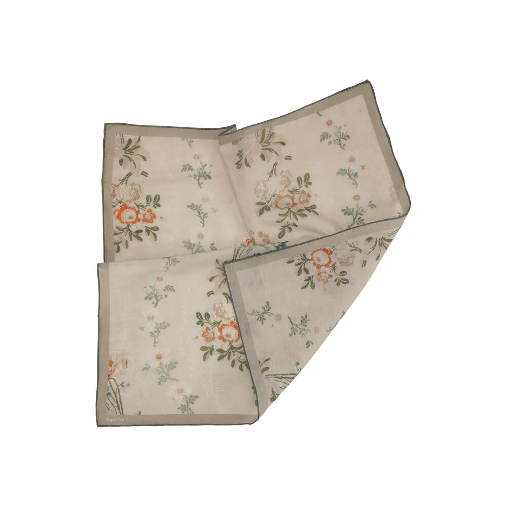 Tapis Noir  Brocade lommetørklæde - creme