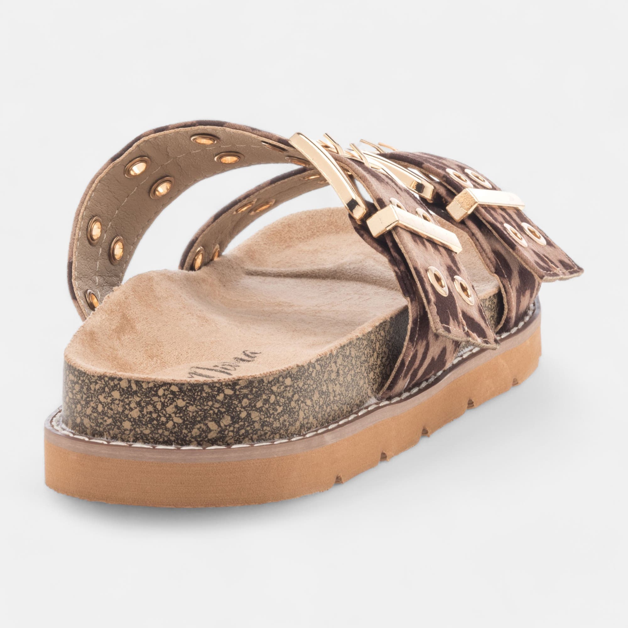 Mules semelle liège Femme multicolore