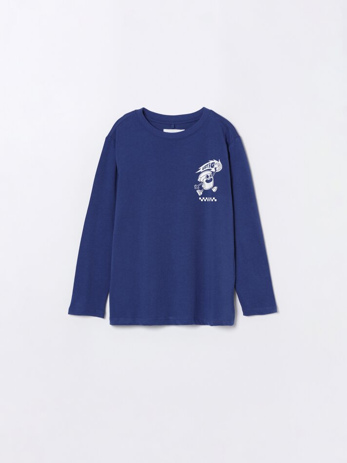 Pacote com 2 camisetas estampadas - Azul Royal