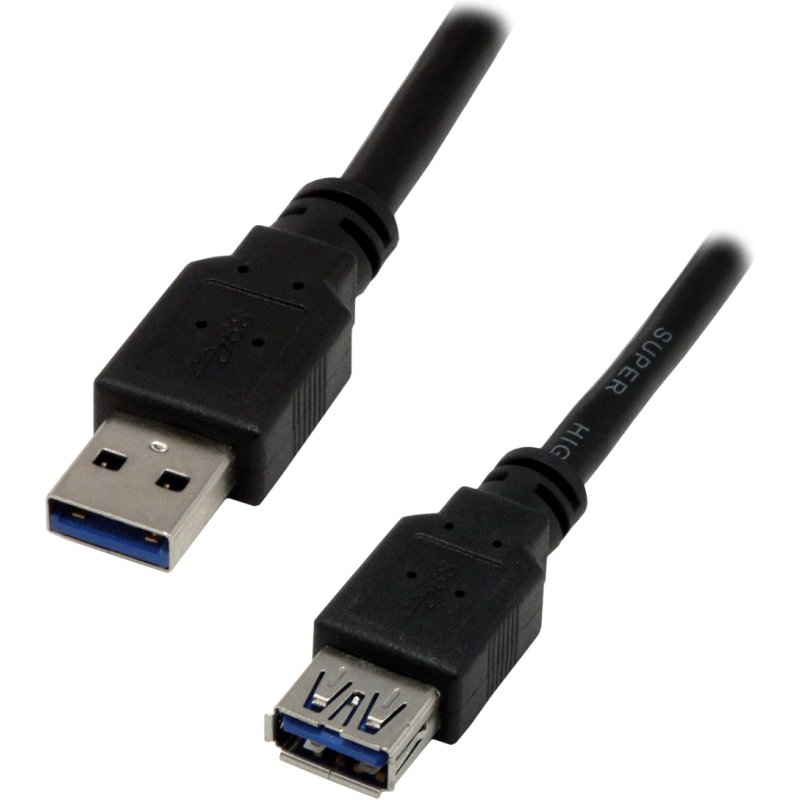 MCL MC923AMF-1M/N câble USB USB 3.2 Gen 1 (3.1 Gen 1) USB A 5 Gbit/s Noir
