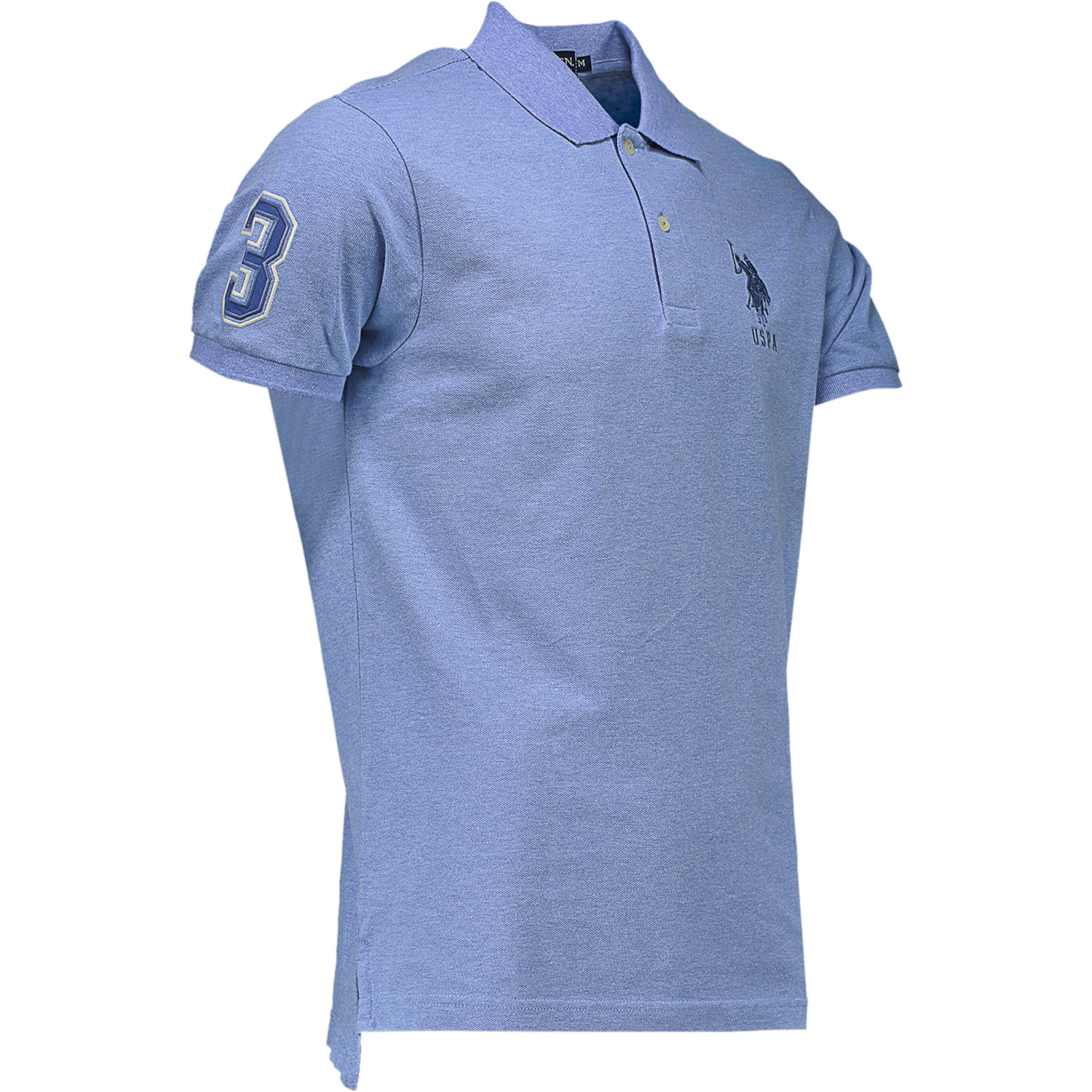 U.S. Polo Assn. Herren-Poloshirt Pique L, blau