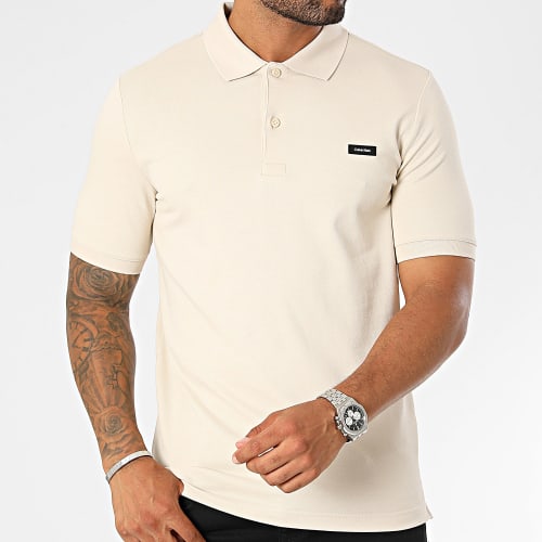 Polo Manches Courtes Stretch Pique Slim 1196 Beige