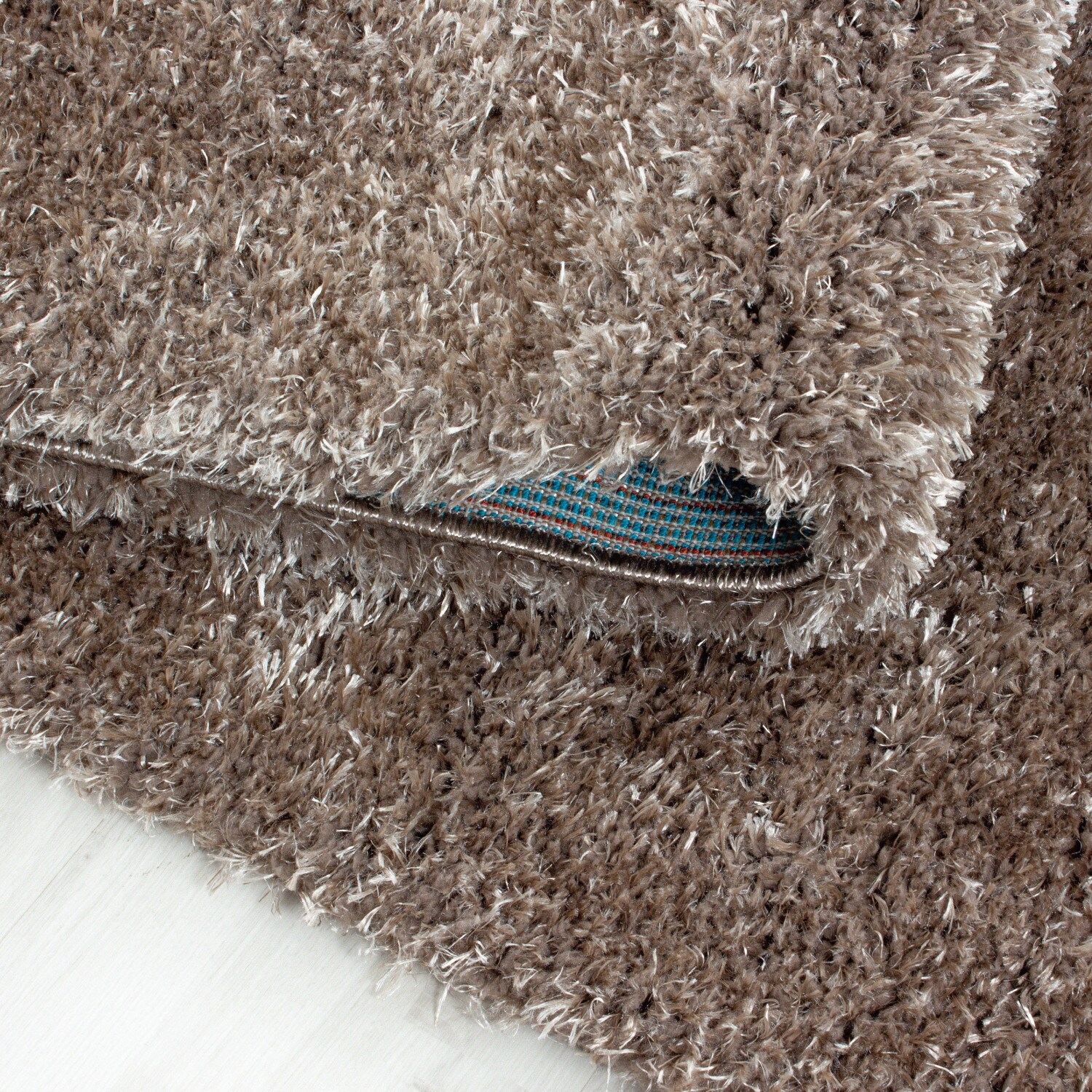Einfarbig Hochflor Teppich, Flauschiger Langflor Shaggy Teppich, Rechteckig
