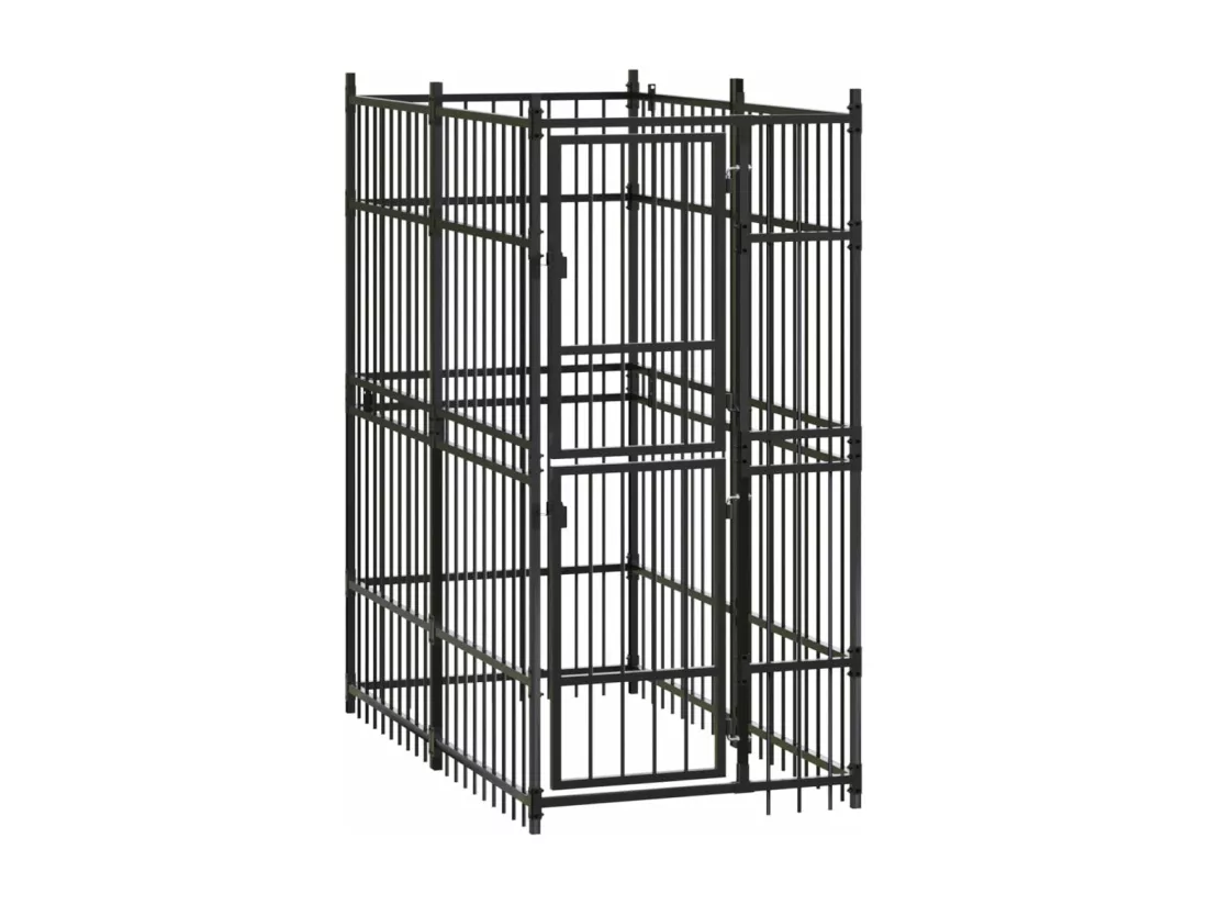 Chenil cage enclos pac noire 96 x 192 x 200 cm 02_0041776