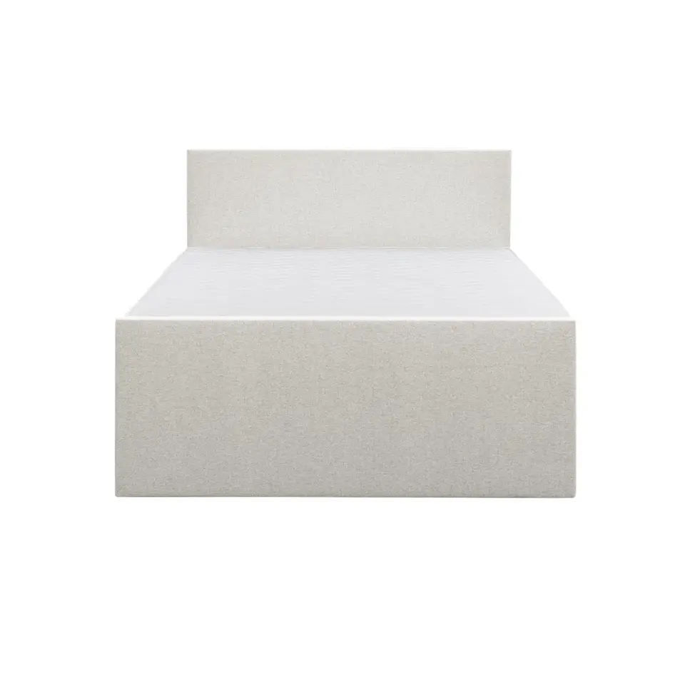 Boxspring met voetbord Liv egaal - ecru - 160x200 cm - vierkante poot