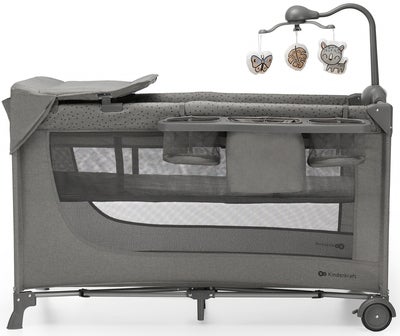 Kinderkraft JOY 2 Reiseseng med Tilbehør, Dark Grey