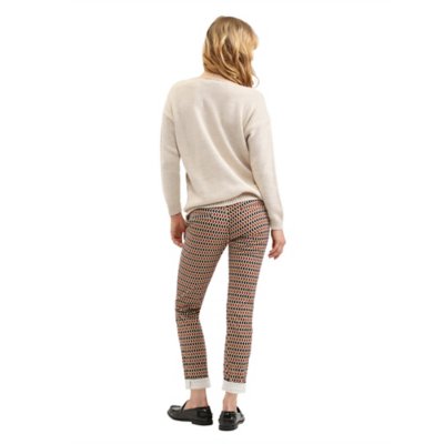 Pantalon femme Chino Imprime Geometrique PLEASE