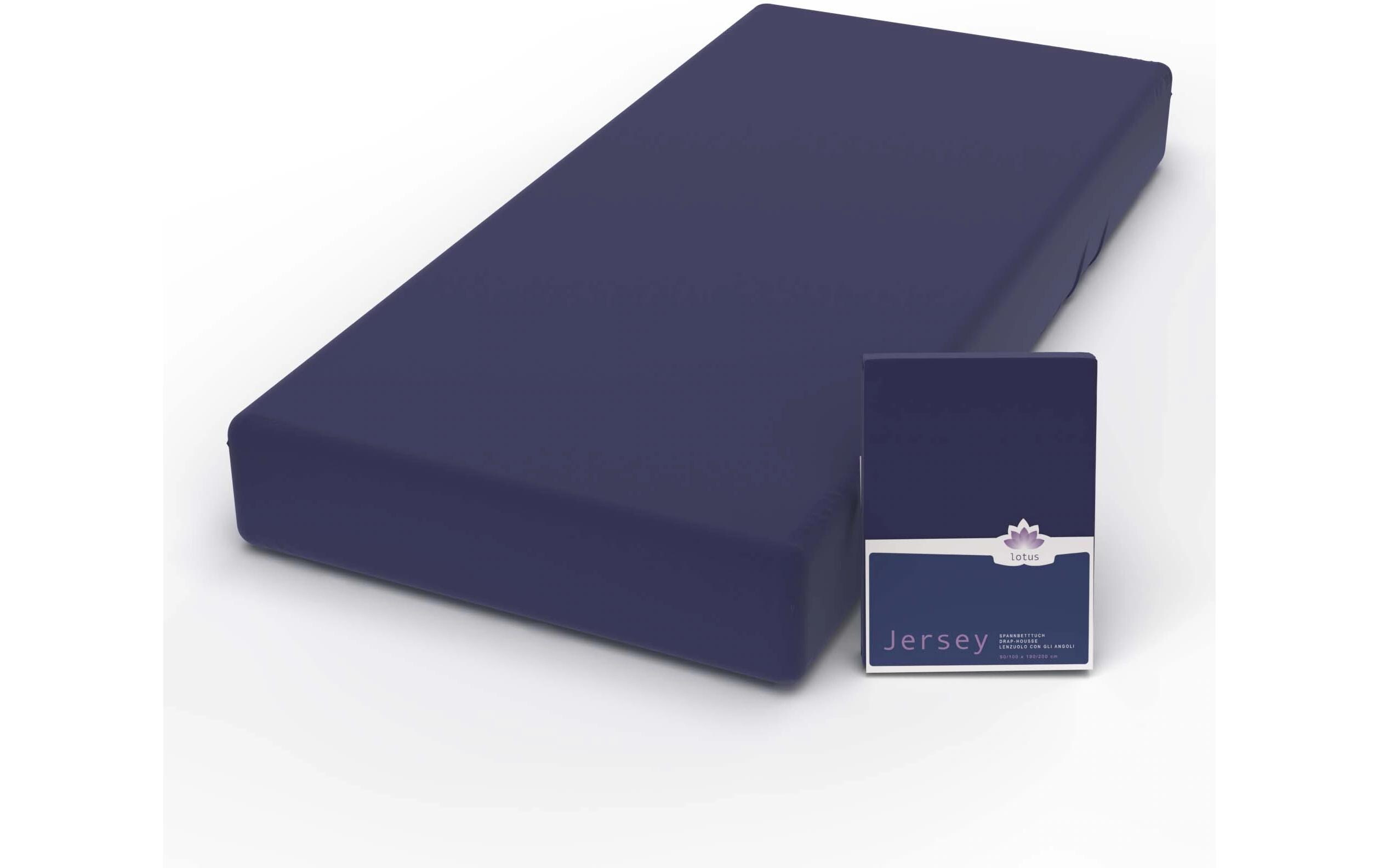 Fixleintuch Jersey Comfort 180 x 200 cm, MarineblauJersey Spannbetttuch aus 100% Baumwolle
