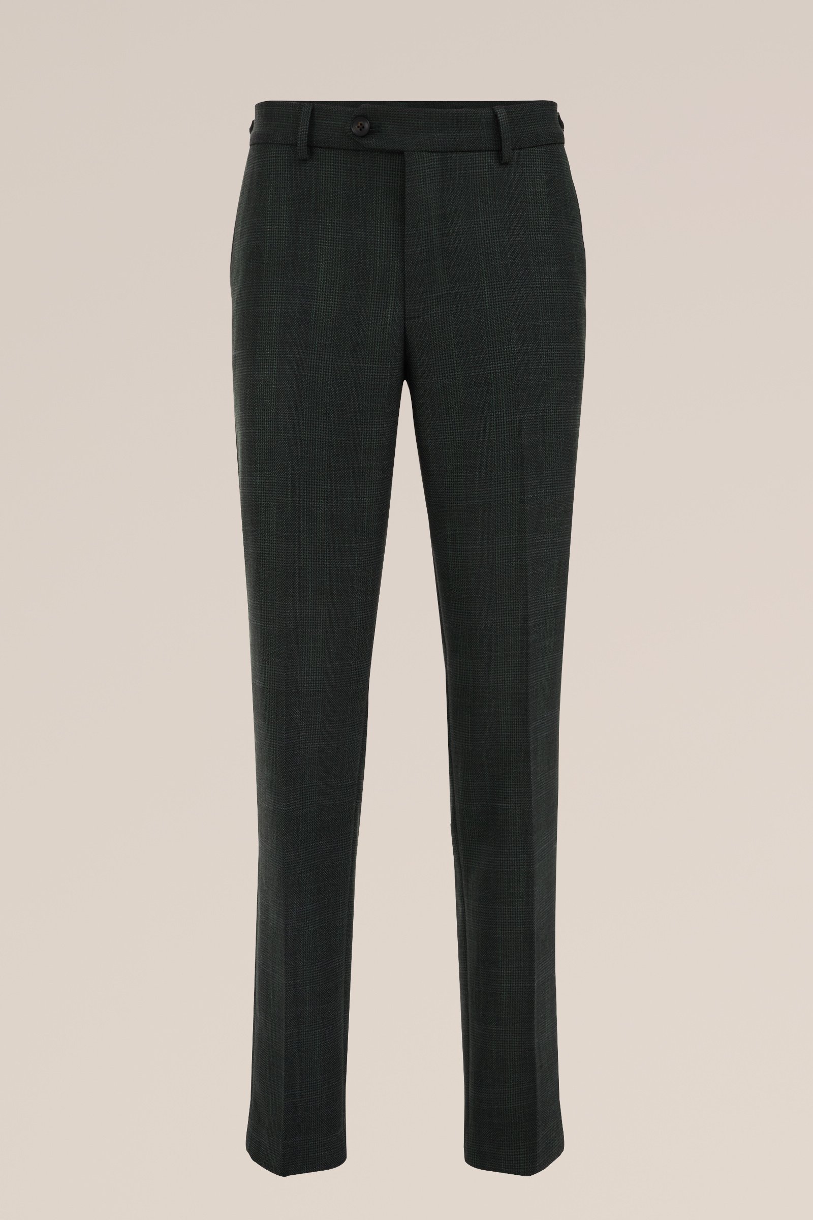 slim fit pantalon met dessin WE Fashion Donkergroen