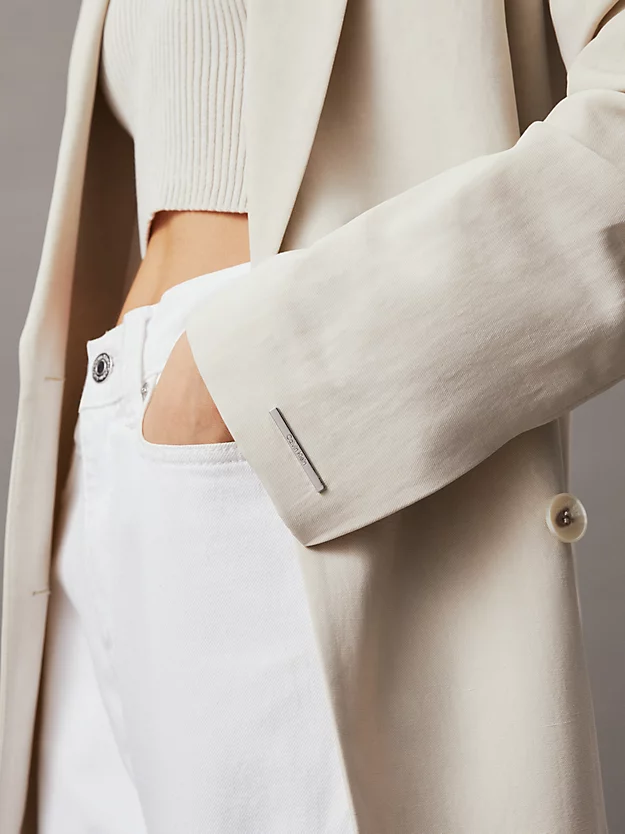 Blazer de linho oversized sob medida