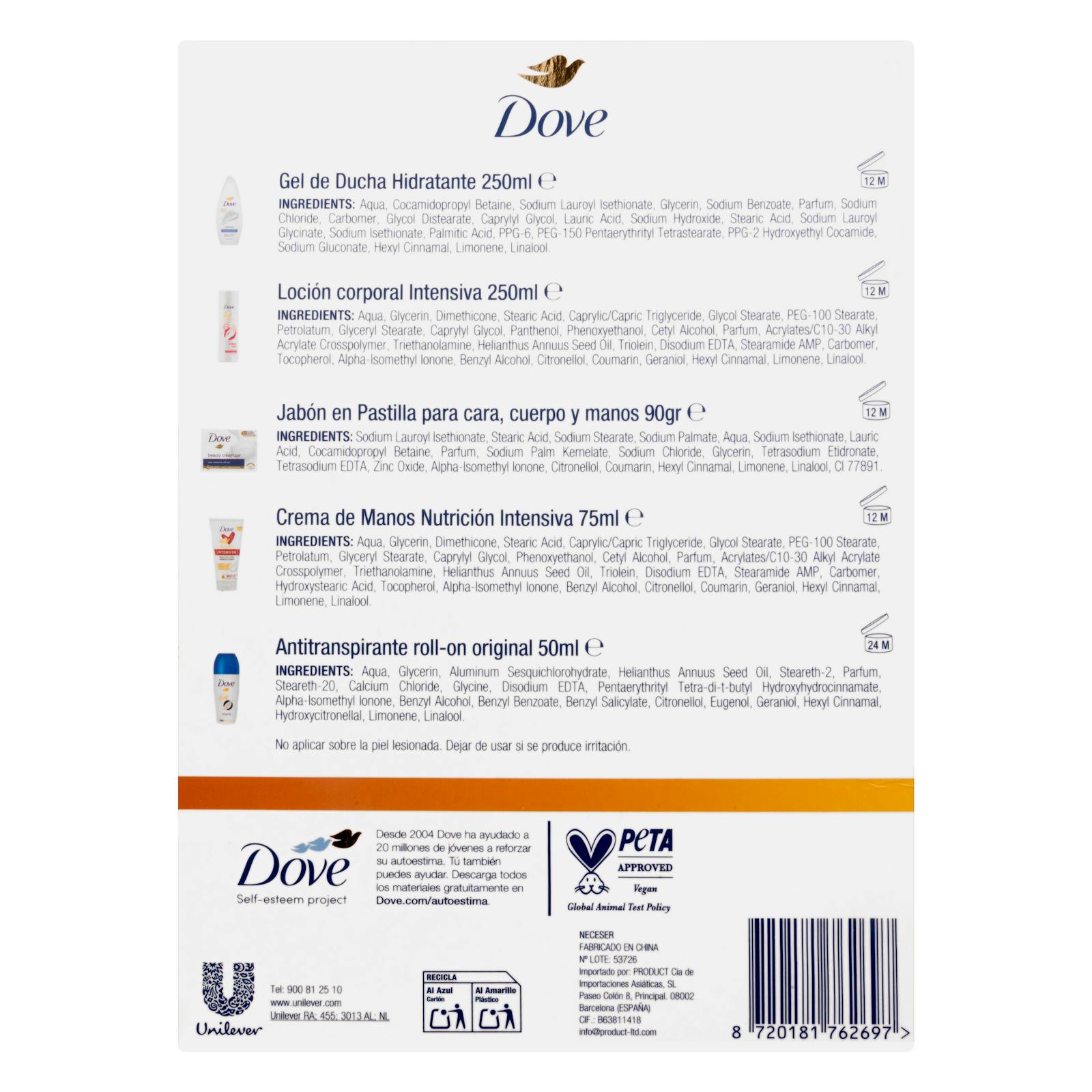 Lotion pour le corps Dove pour femmes