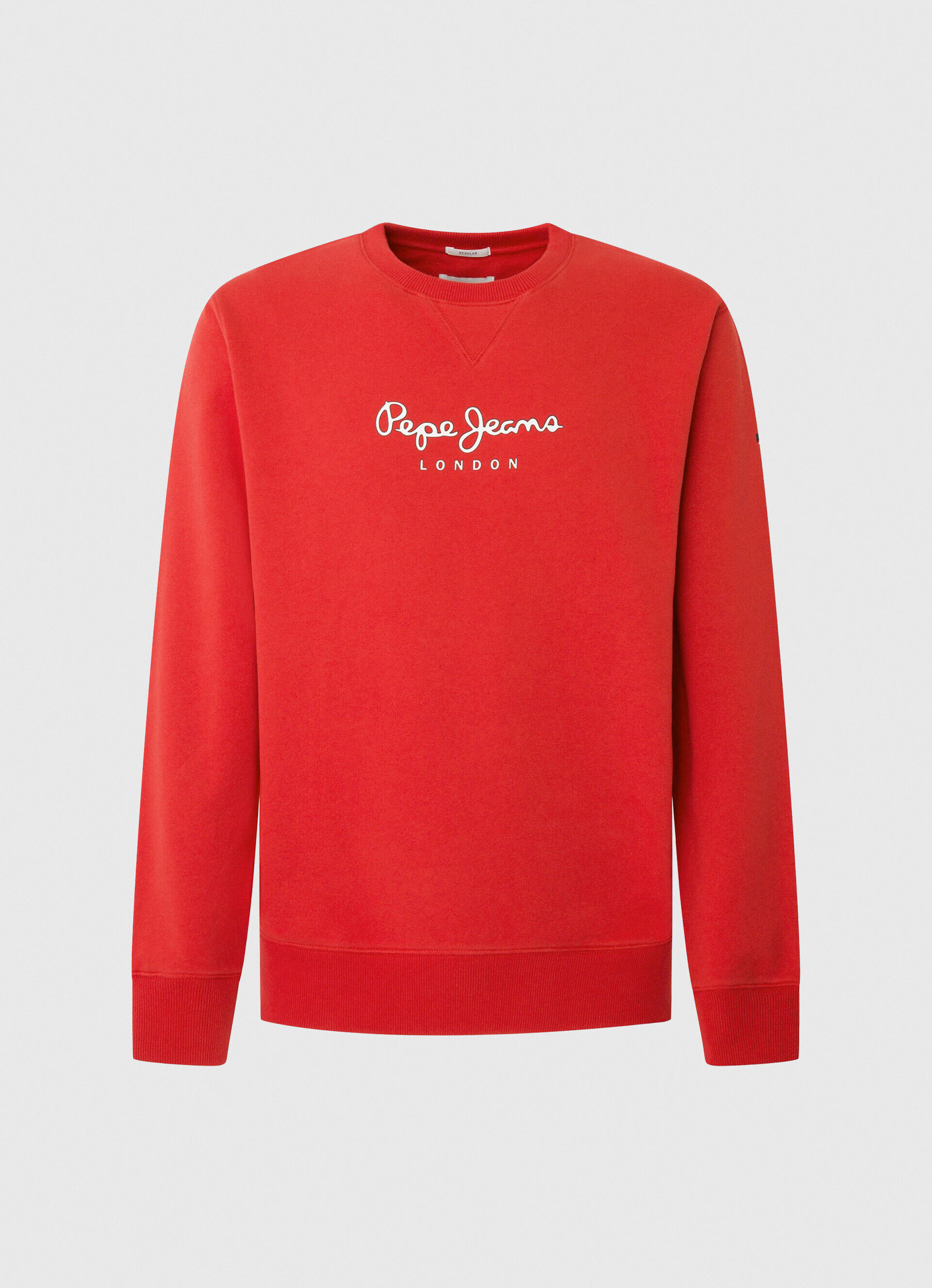 Moletom de algodão com logo estampado - vermelho estúdio