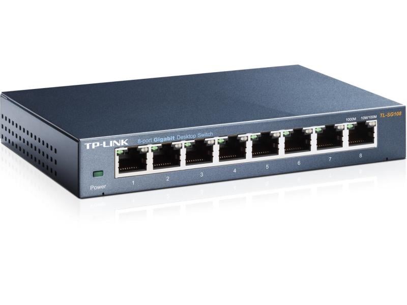TP-Link Switch Omada Unmanaged Switch 8 x 1G Ports TL-SG108 8-port Gigabit Desktop Switch
