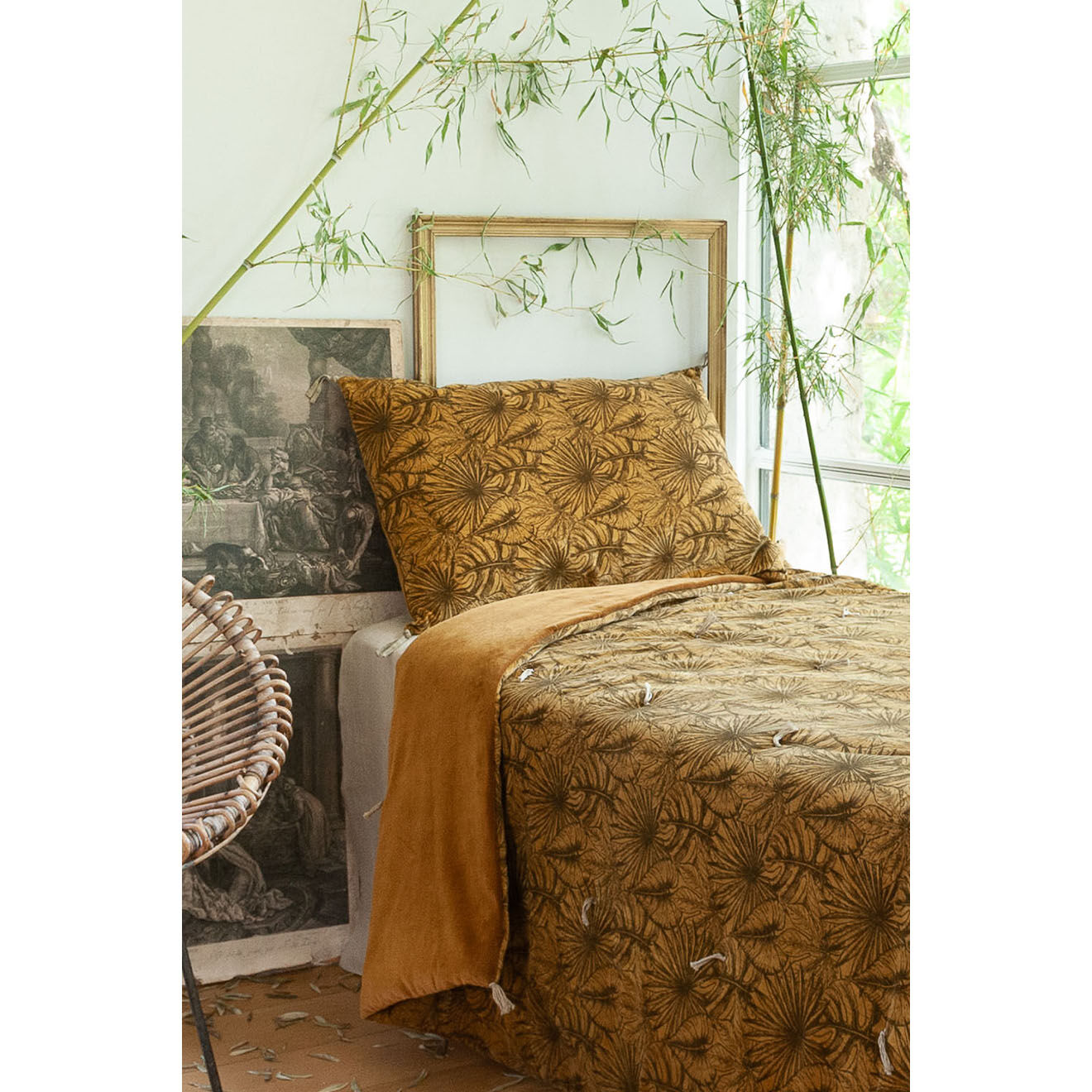 En Fil d'Indienne Plaid Goa curry - 140x220 cm