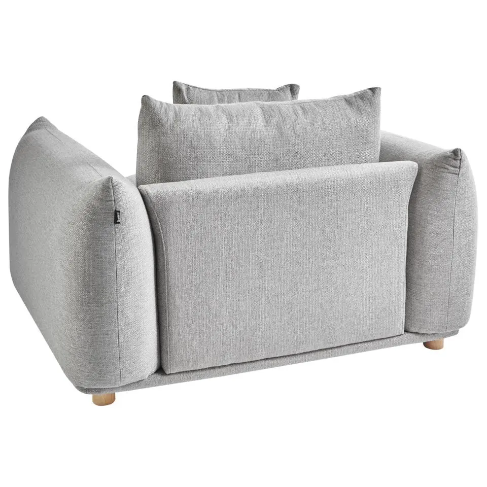 LUVOS - Fauteuil - Lichtgrijs - Stof