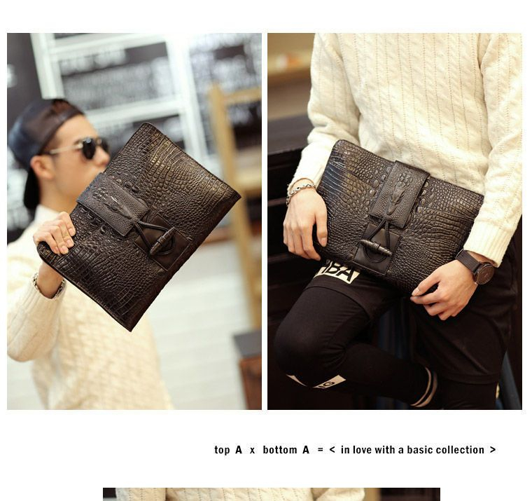 BagBuzz - Clutch van imitatiekrokodillenleer