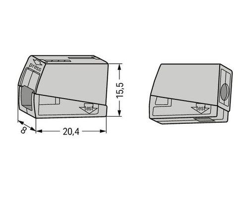 Wago 224-101 Verlichtingsklem 0,5-2,5mm² 100 stuks grijs standaarduitvoering