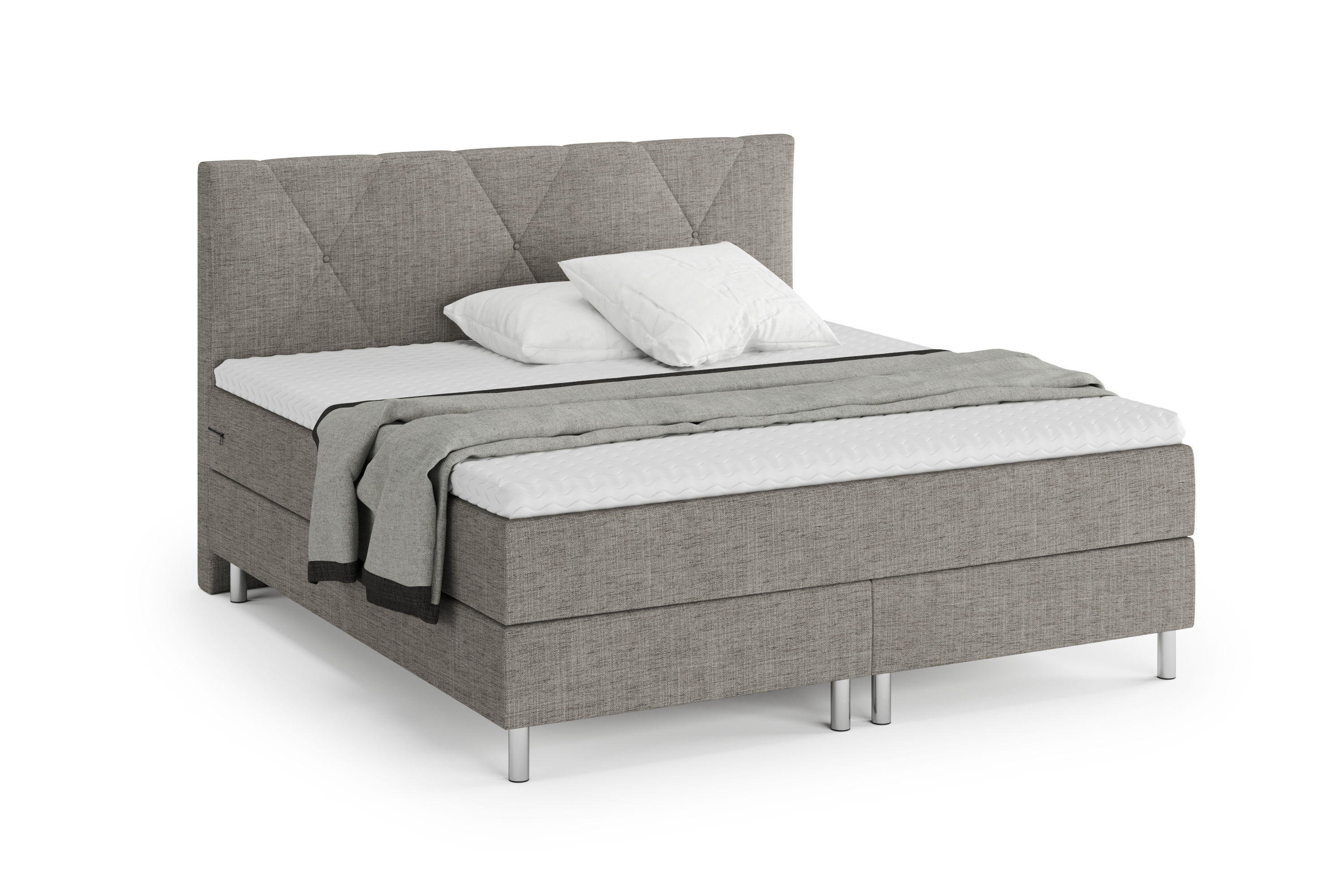 Boxspringbett TWILIGHT 180 x 200 cm grau