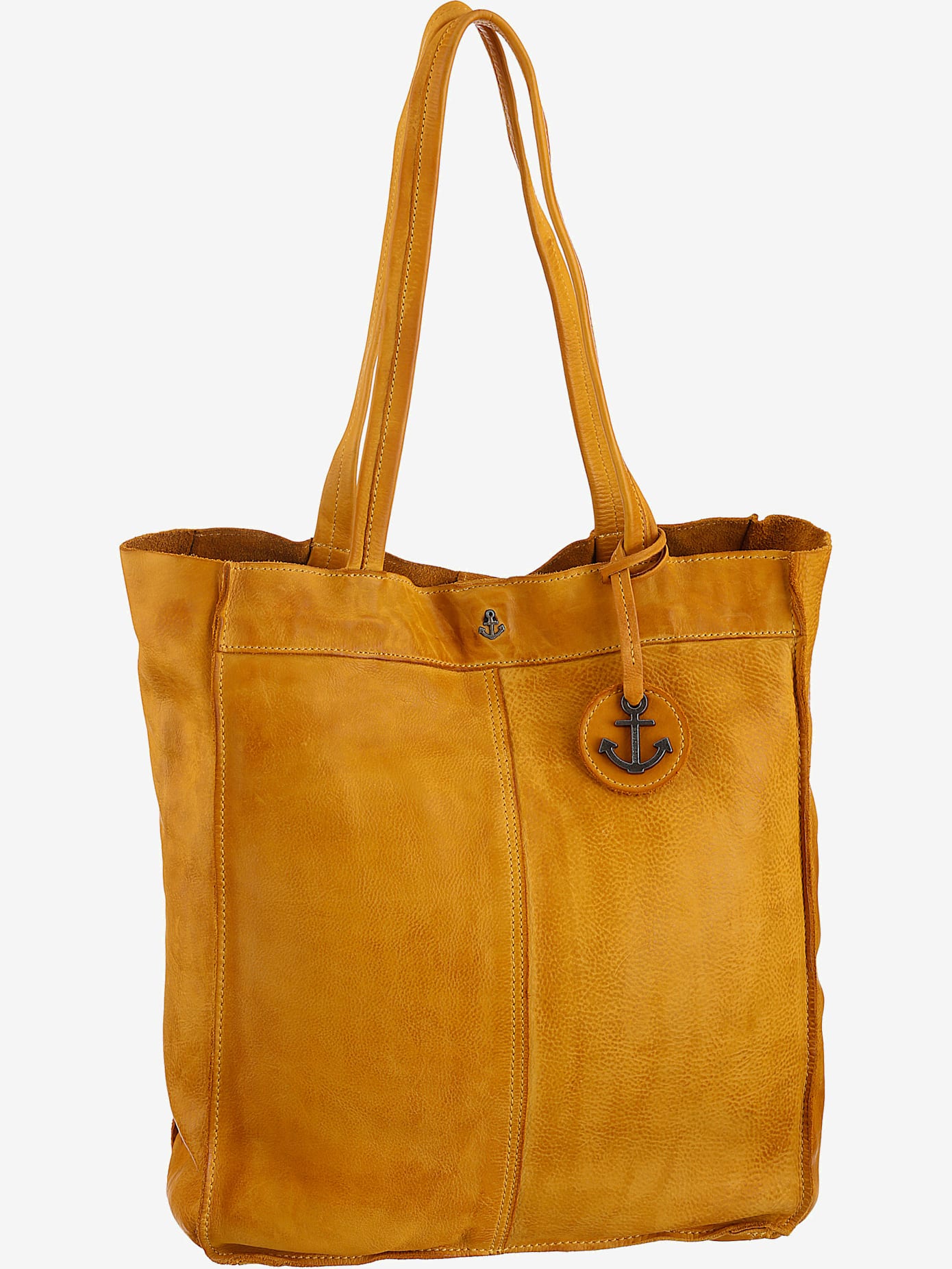 Cabas en cuir délavé